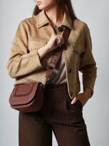 Sac Bandoulire S Lasso Cuir Etrier Marron lasso ELAS152S-vue-porte